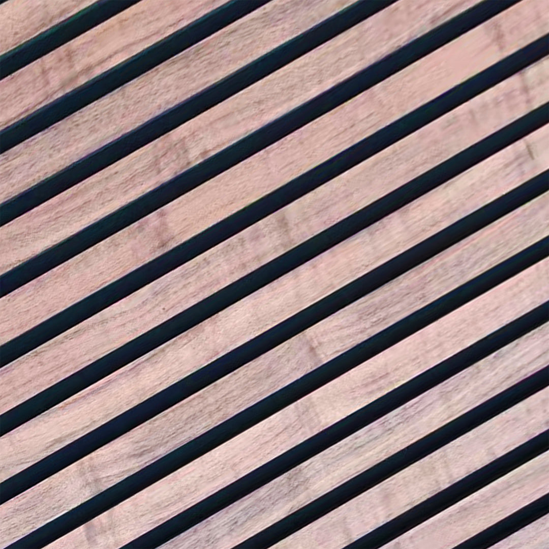 PANELUX™ Black Walnut (Black Felt) Acoustic Slat Wall Panel (9' Height)