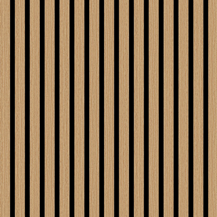 PANELUX™ Brown Oak (Black Felt) Acoustic Slat Wall Panel (9' Height)