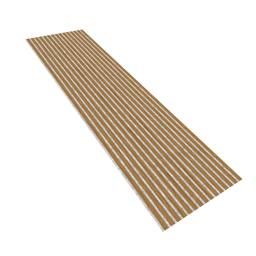 PANELUX™ Black Walnut (Grey Felt) Acoustic Slat Wall Panel (9