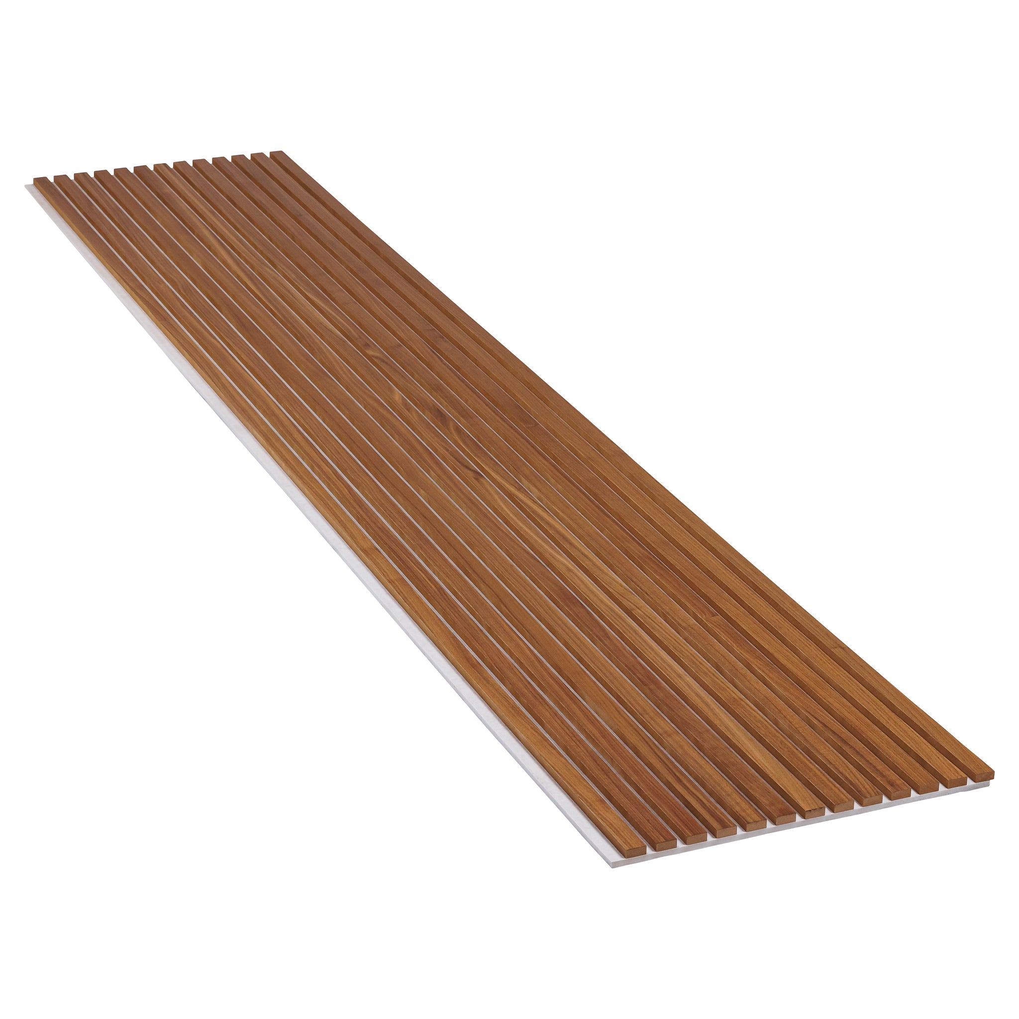 PANELUX™ Black Walnut (Light Camel Felt) Acoustic Slat Wall Panel
