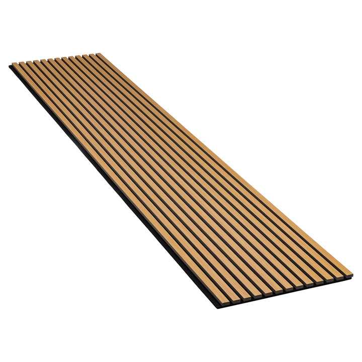 PANELUX™ Brown Oak (Black Felt) Acoustic Slat Wall Panel (9' Height)