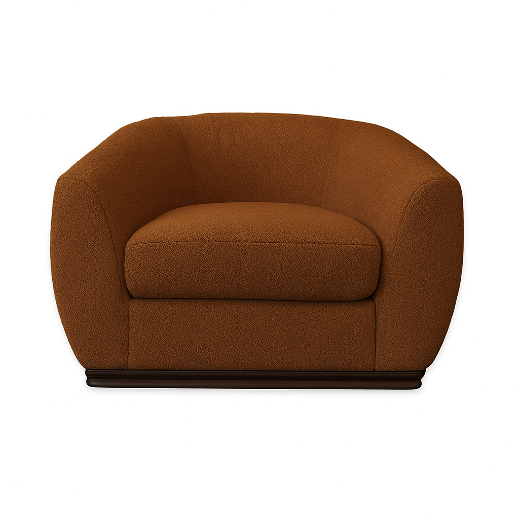 Curve 42" Accent Chair - Rust