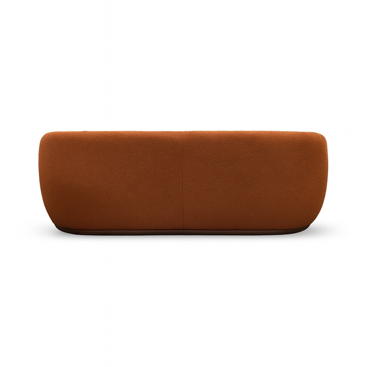 Curve 88"  3-Seat Sofa - Rust Teddy Fabric