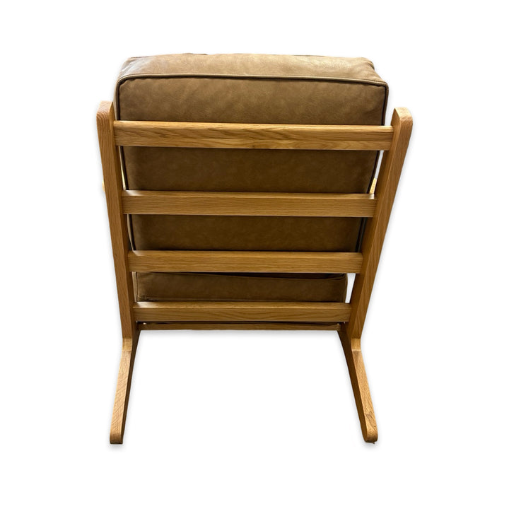 Havana 27" Accent Chair - Vegan Leather Maple