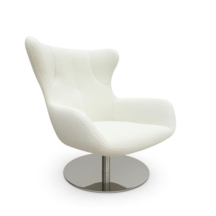 Hjort Knudsen 29" 3001 Asger Swivel Chair - Teddy Cream