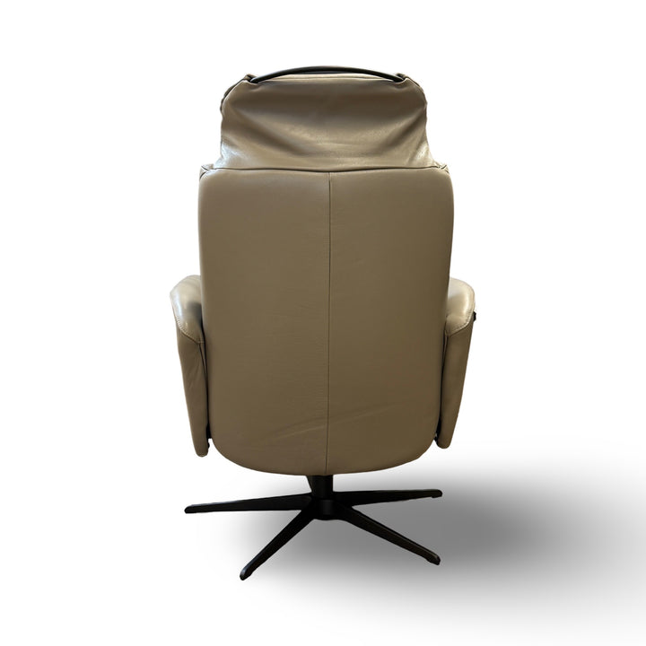 Hjort Knudsen 30" 8012 Leather Recliner Chair - Light Grey