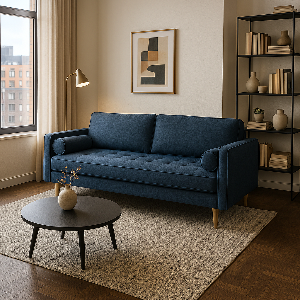 Retreat 82.75" Fabric Sofa - Denim