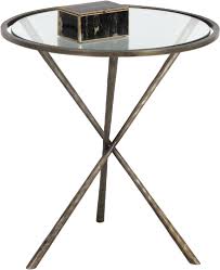 Turino Glass Top 19.75" Side Table