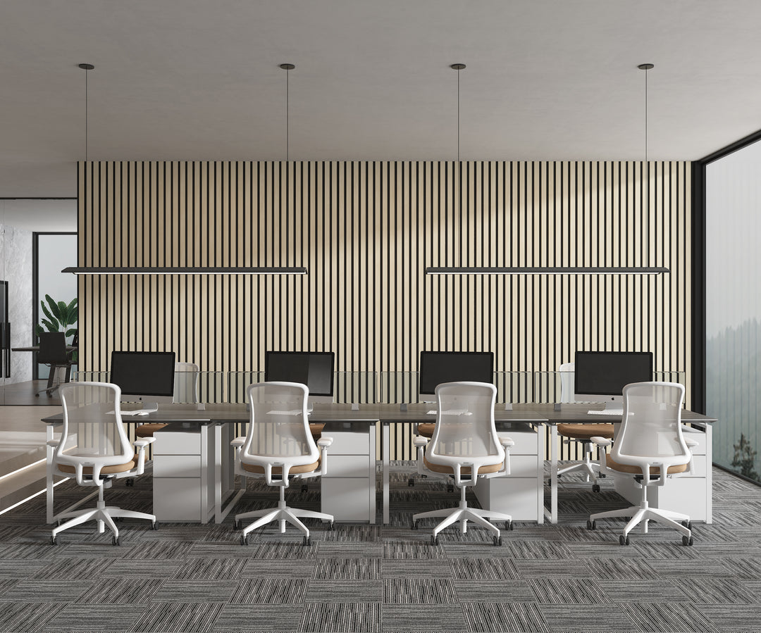 PANELUX™ White Oak Acoustic Slat Wall Panel (9' Height)