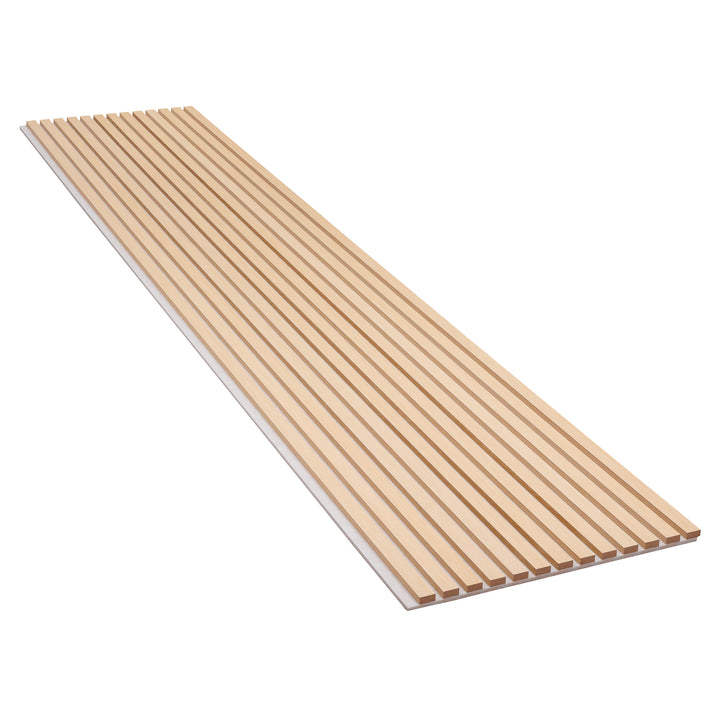PANELUX™ White Oak (Light Camel Felt) Acoustic Slat Wall Panel (9' Height)