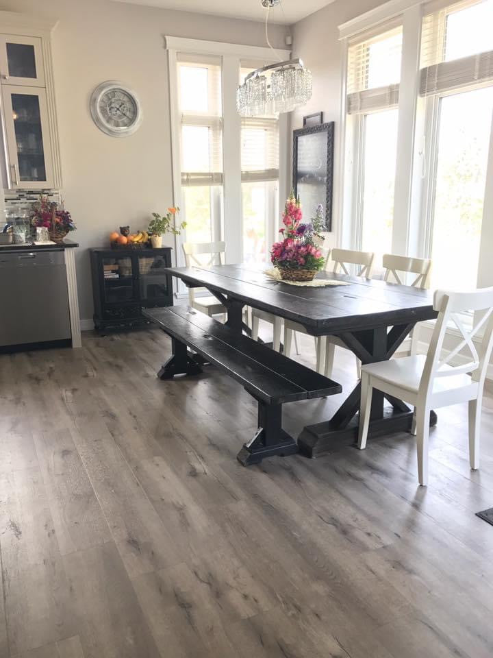 light wood Vinyl Plank Flooring with grey hue