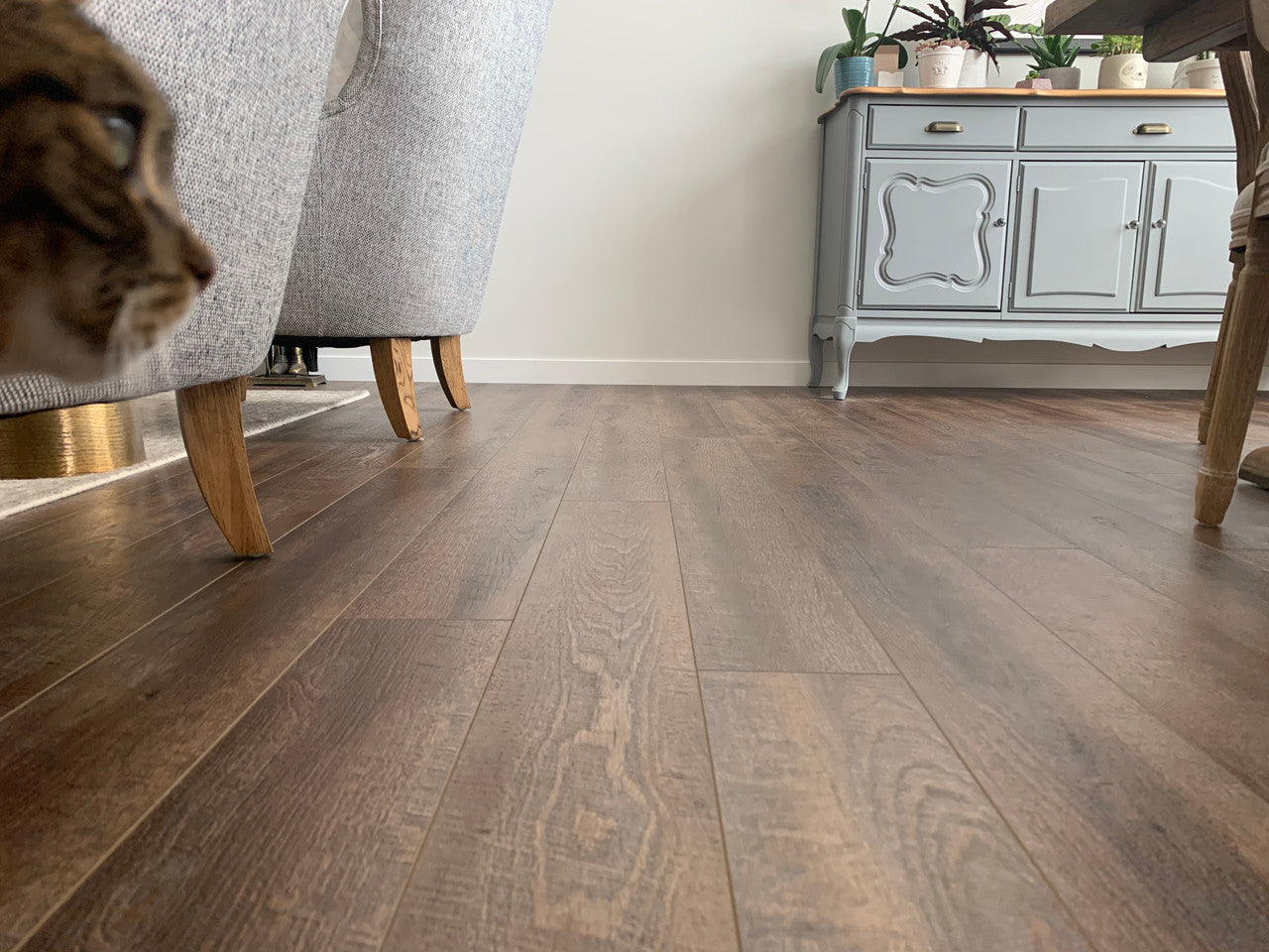 Medium Brown SPC Vinyl Plank Flooring