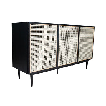 Cane 59.1" Sideboard - Matte Black