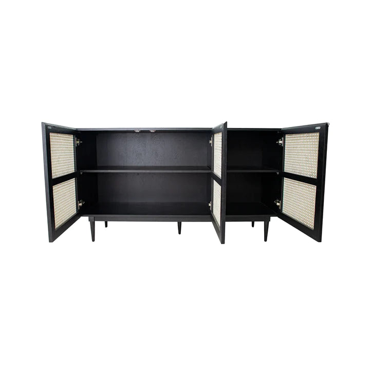 Cane 59.1" Sideboard - Matte Black