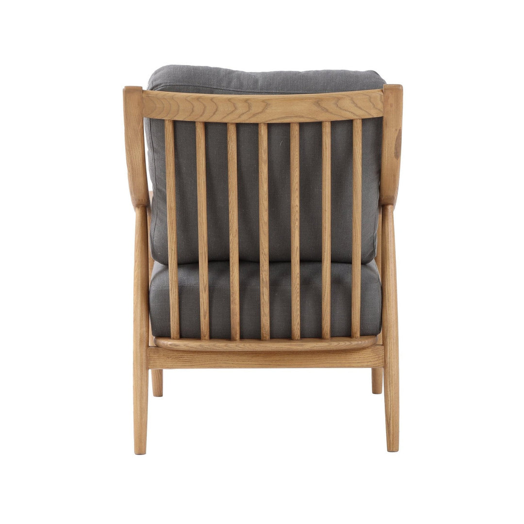 solid wood framed accent chair