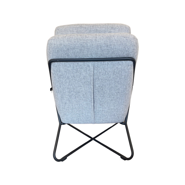 Combined mid-century modern styling and grey tweed upholstery push this Monroe club chair to the top of current furnishing trends.