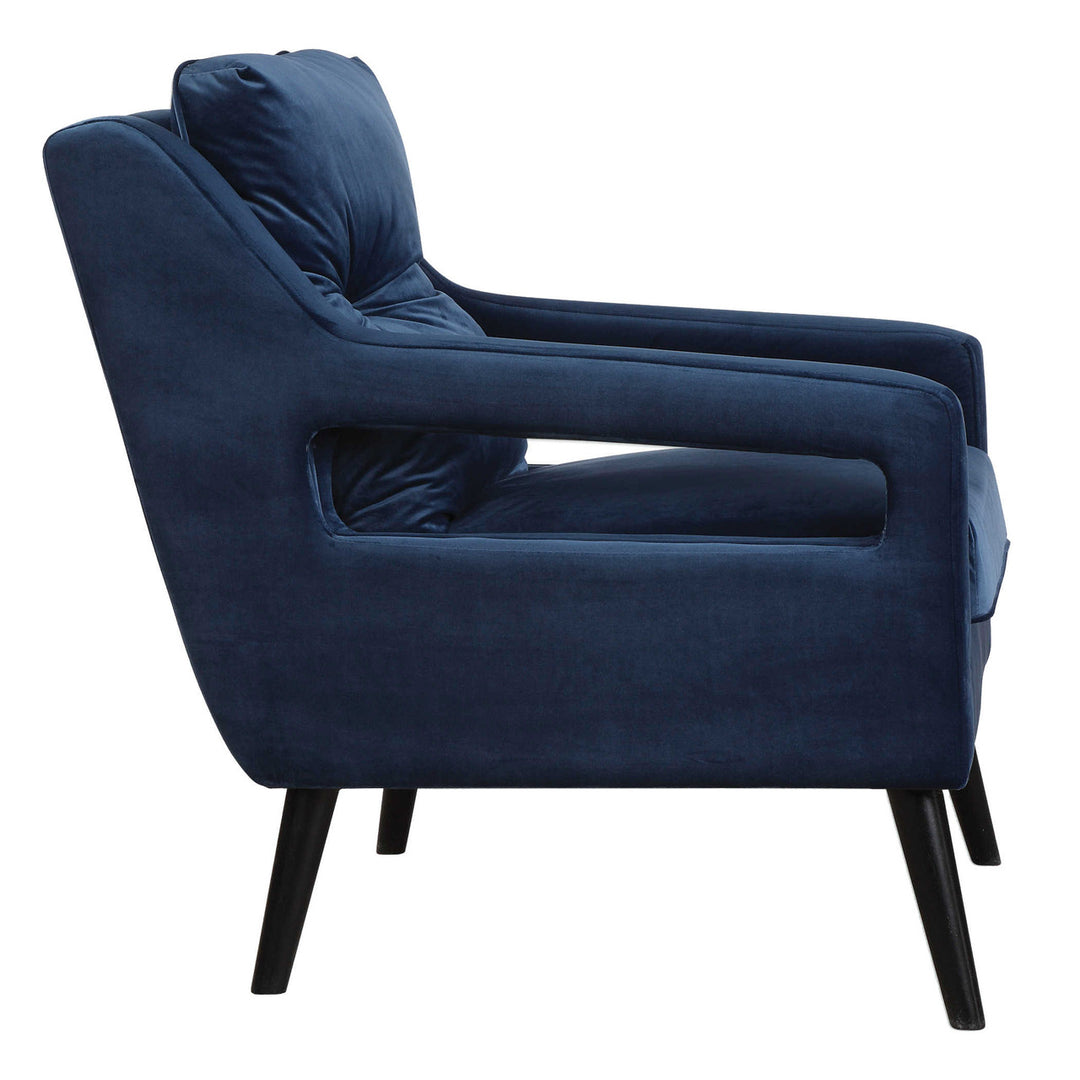 Stunning Blue Velvet Accent Chair