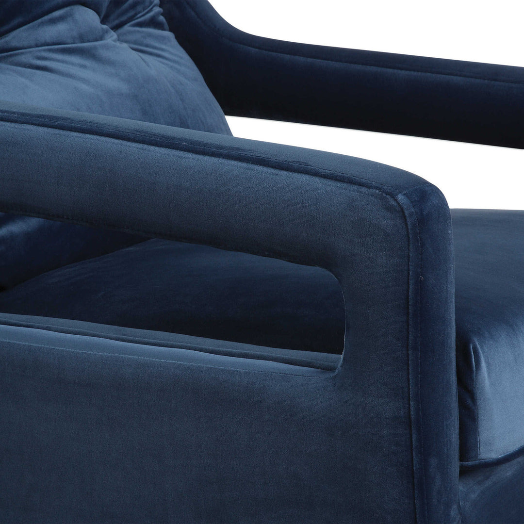 Stunning Blue Velvet Accent Chair