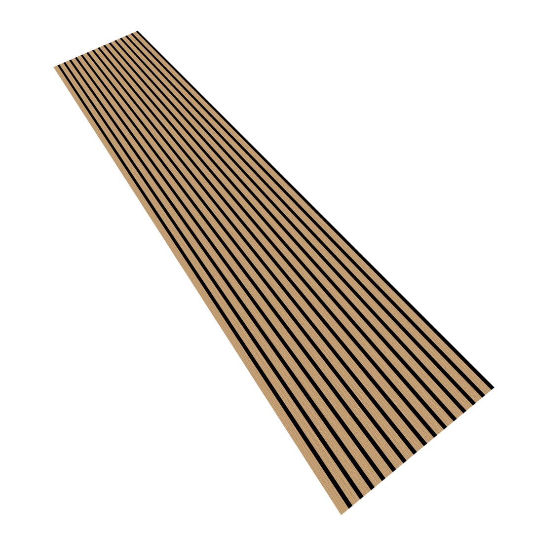 PANELUX™ Brown Oak (Black Felt) Acoustic Slat Wall Panel (9' Height)