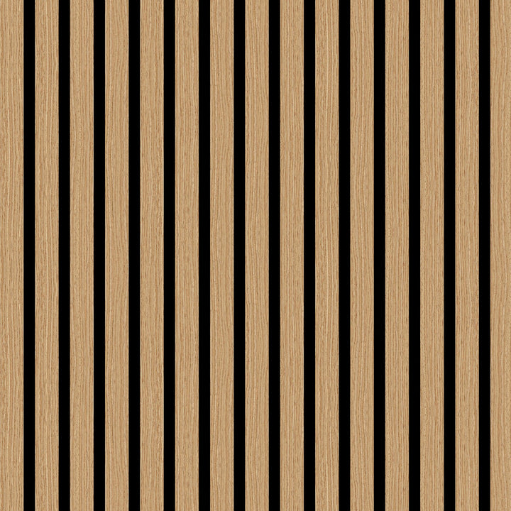 PANELUX™ Brown Oak (Black Felt) Acoustic Slat Wall Panel (9' Height)