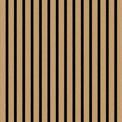PANELUX™ Brown Oak (Black Felt) Acoustic Slat Wall Panel (9' Height)