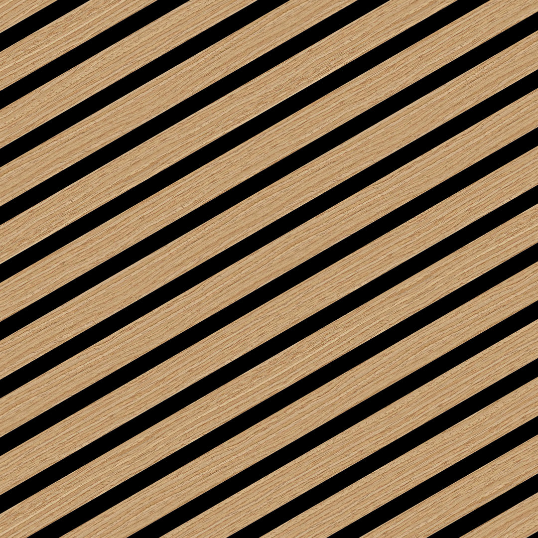 PANELUX™ Brown Oak (Black Felt) Acoustic Slat Wall Panel (9' Height)