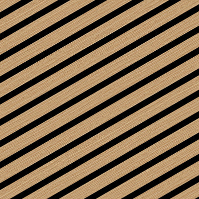 Brown Oak (Black Felt) Acoustic Slat Wall Panel