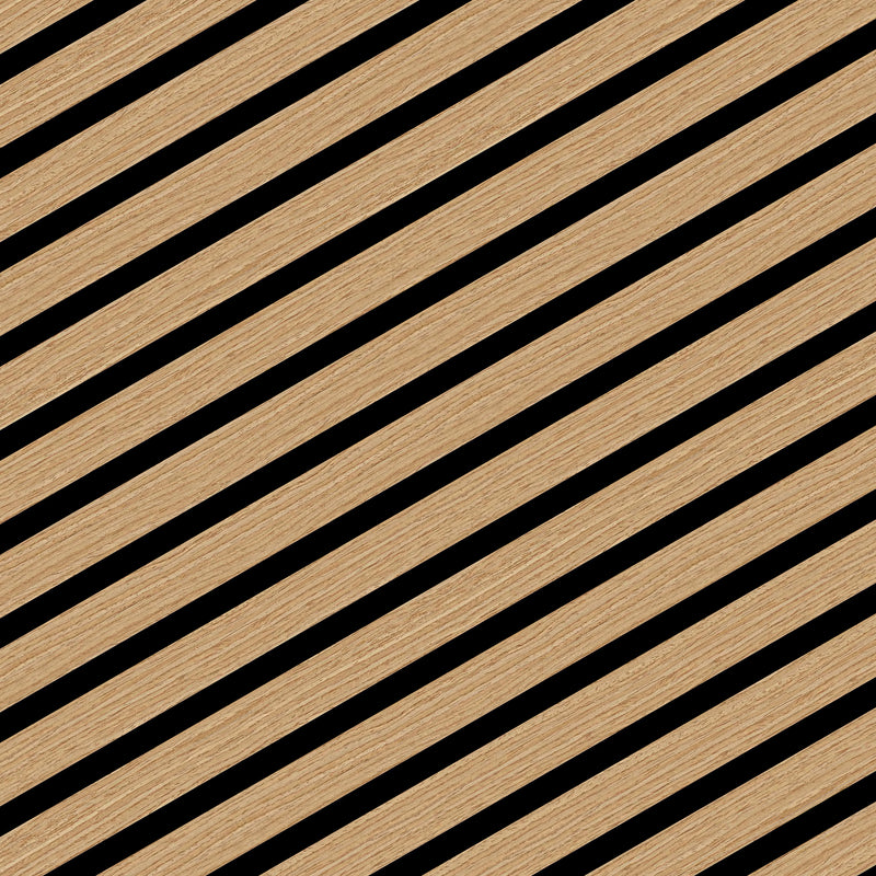 PANELUX™ Brown Oak (Black Felt) Acoustic Slat Wall Panel (9&