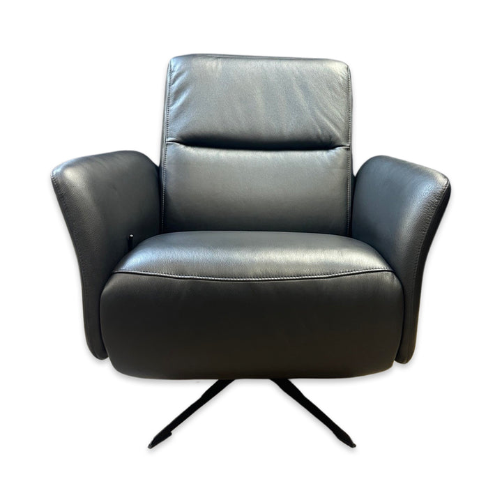 Hjort Knudsen 30" 8012 Leather Recliner Chair - Black