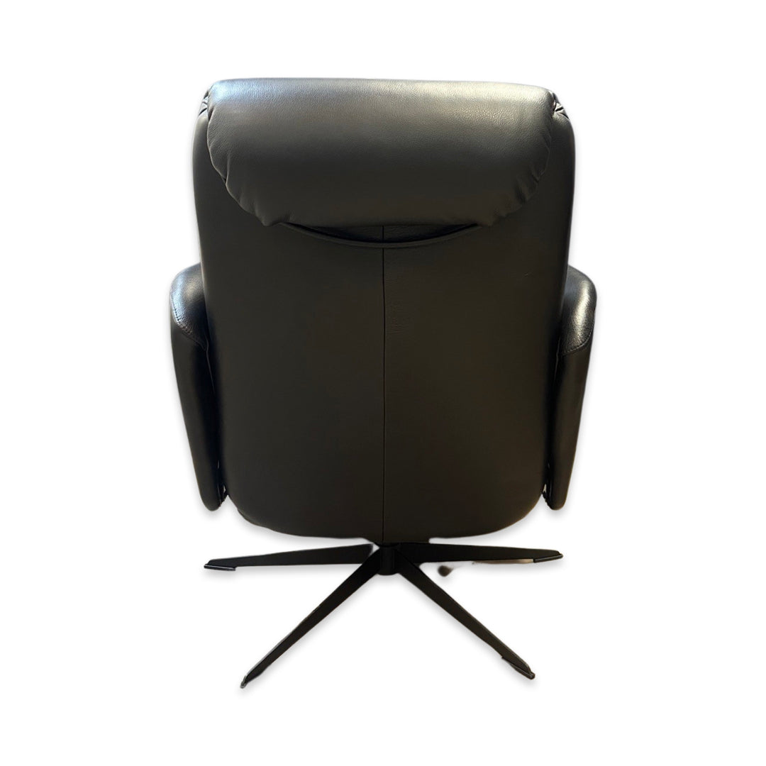 Hjort Knudsen 8012 Leather Recliner Chair - Black