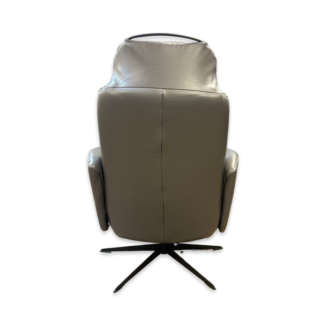 Hjort Knudsen 30" 8012 Leather Recliner Chair - Grey