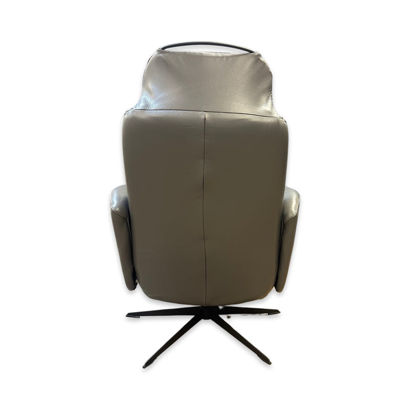 Hjort Knudsen 8012 Leather Recliner Chair - Grey