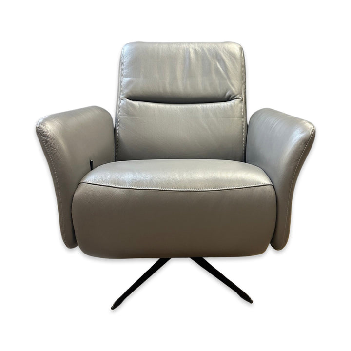 Hjort Knudsen 30" 8012 Leather Recliner Chair - Grey