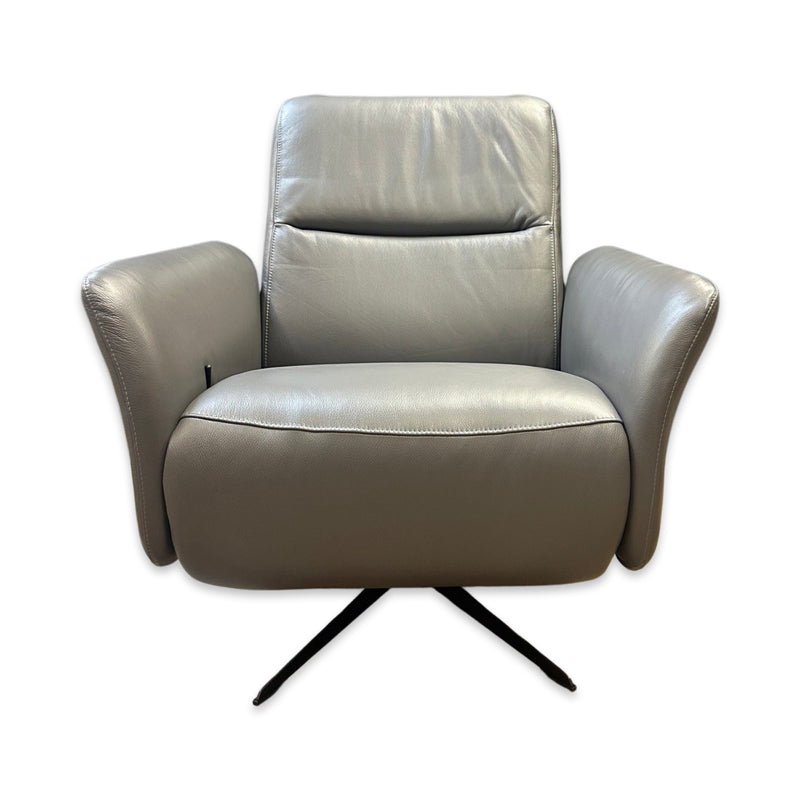 Hjort Knudsen 8012 Leather Recliner Chair - Grey