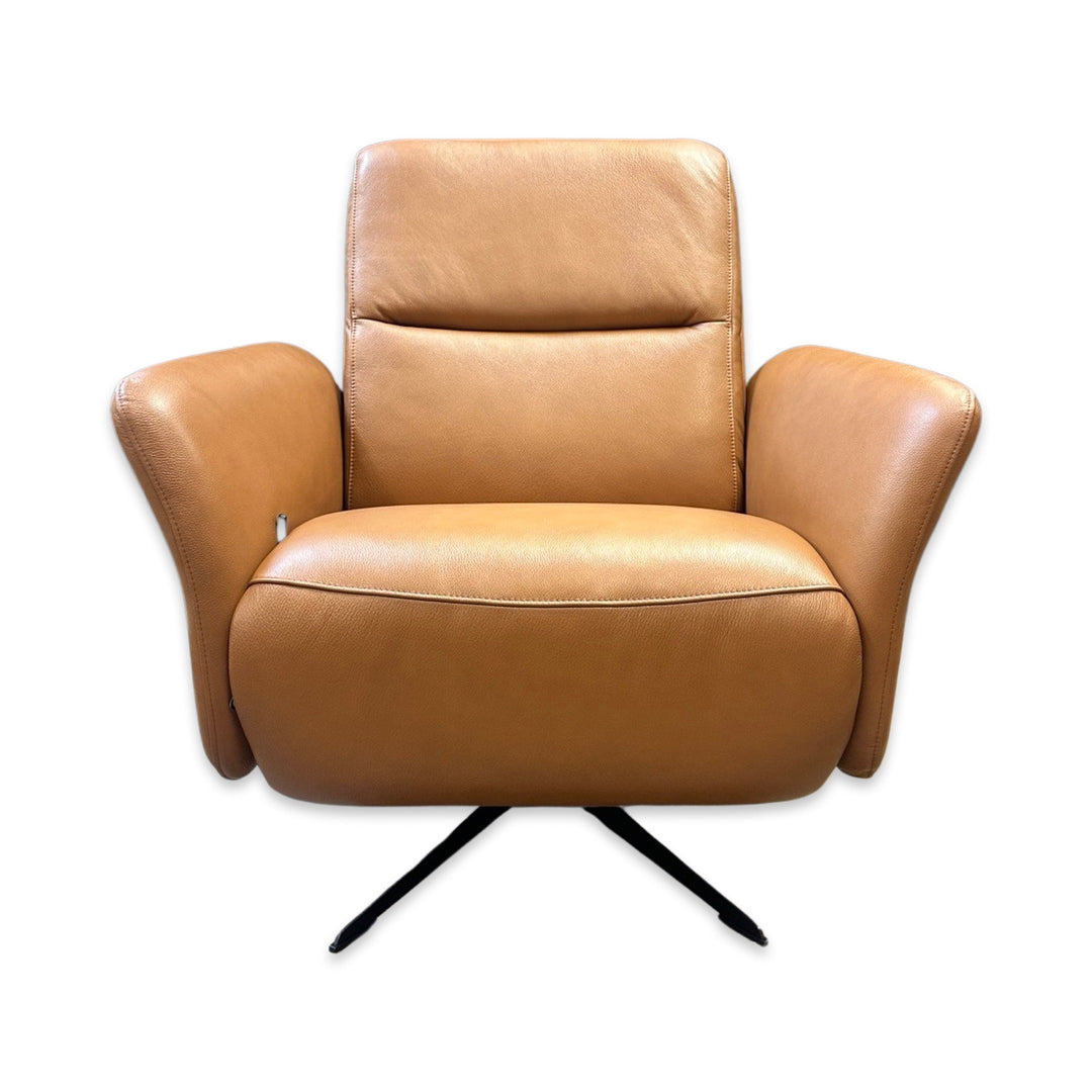 Hjort Knudsen 30" 8012 Leather Recliner Chair - Light Cognac