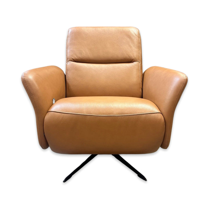 Hjort Knudsen 8012 Leather Recliner Chair - Light Cognac