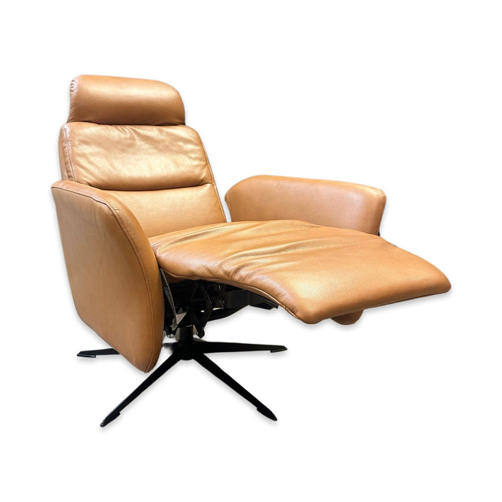 Hjort Knudsen 30" 8012 Leather Recliner Chair - Light Cognac