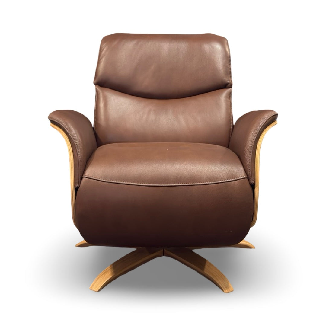 Hjort Knudsen 30" 8280 Marrone Leather Recliner Chair