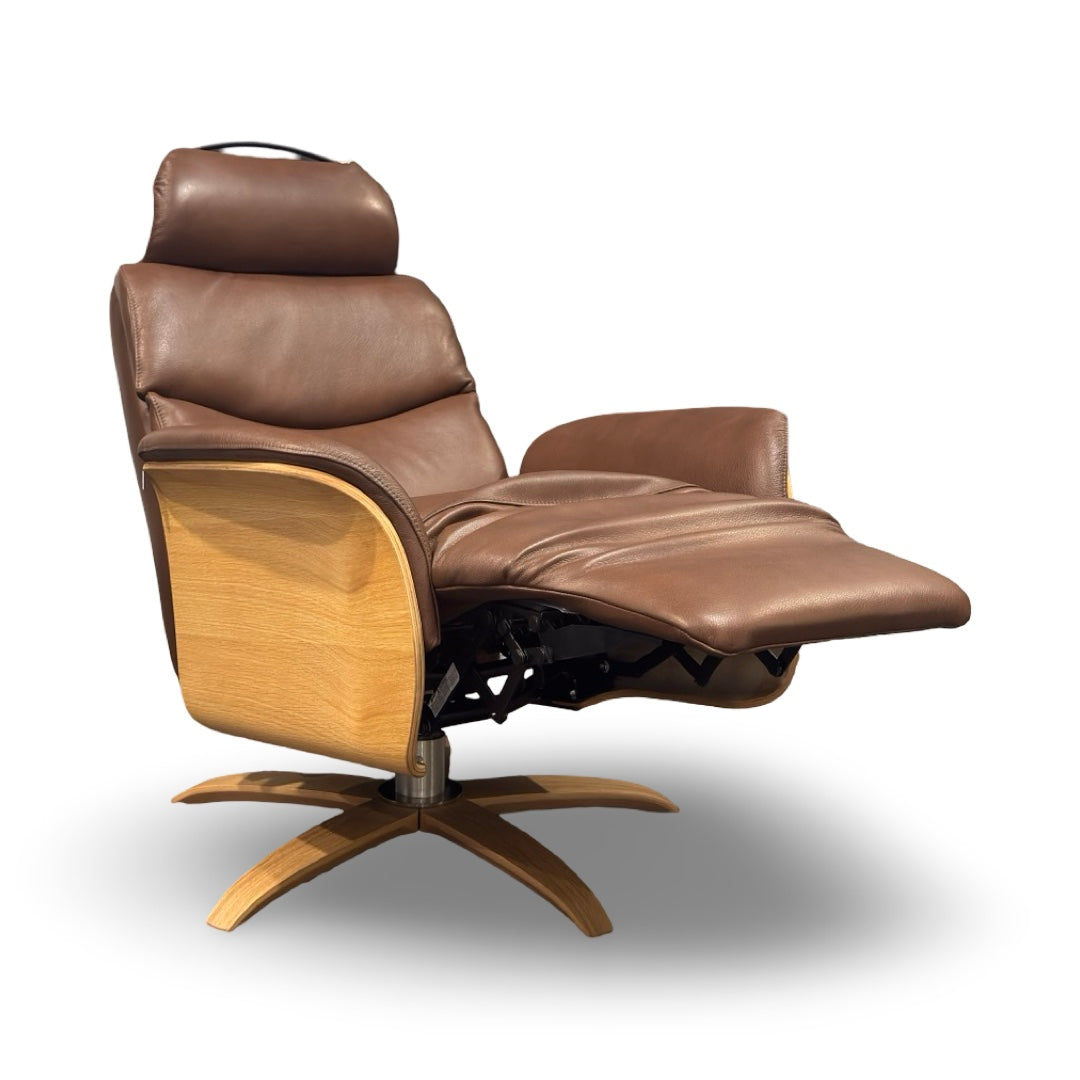 Hjort Knudsen 30" 8280 Marrone Leather Recliner Chair