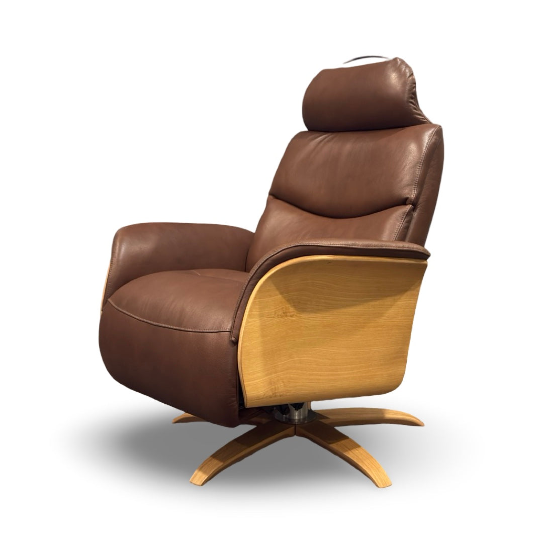 Hjort Knudsen 30" 8280 Marrone Leather Recliner Chair