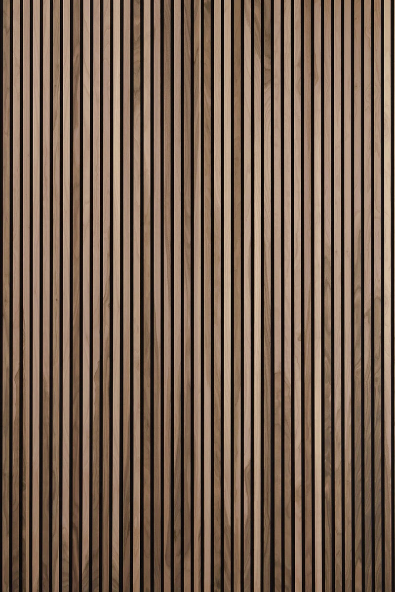 Black Walnut Acoustic Slat Wall Panel