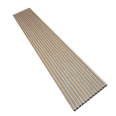 PANELUX™ Brown Oak (Grey Felt) Acoustic Slat Wall Panel (9' Height)