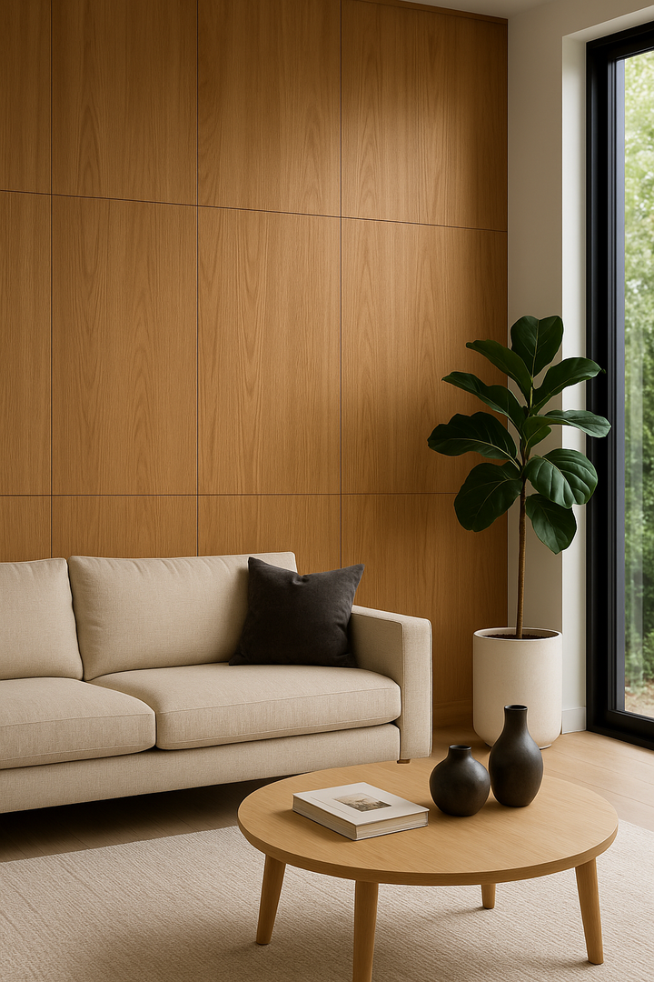 PANELUX™ wood (Brown Oak) 8 mm WPC 4x8 Wood Panel (2 Pack) - PICKUP ONLY