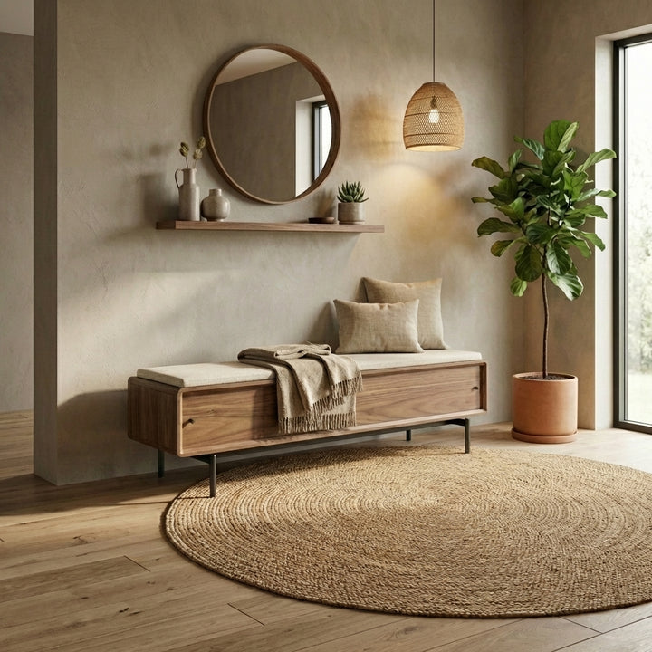 LINQ Bedroom 9101 Storage Bench | Fabric