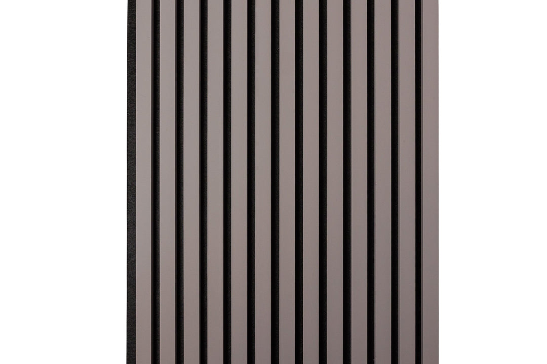 PANELUX™ Grey Soft Touch (Black Felt) Acoustic Slat Wall Panel (9' Height)