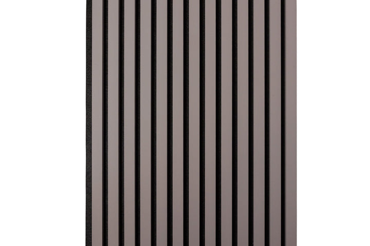 PANELUX™ Grey Soft Touch (Black Felt) Acoustic Slat Wall Panel (9' Height)