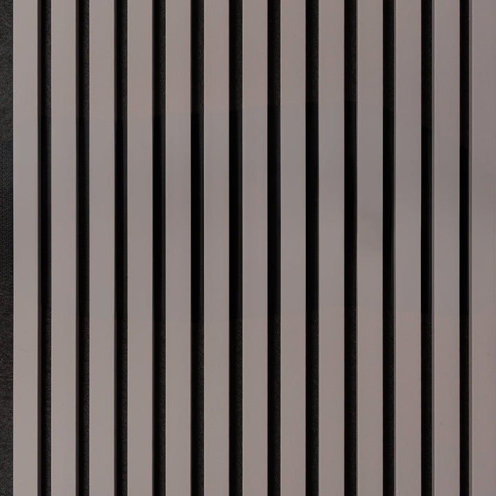 PANELUX™ Grey Soft Touch (Black Felt) Acoustic Slat Wall Panel (9' Height)