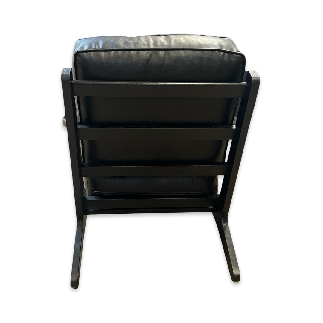 Havana 27" Accent Chair - Vegan Leather Black