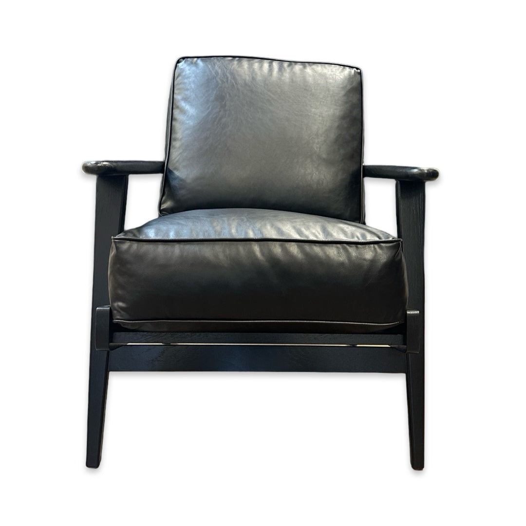 Havana 27" Accent Chair - Vegan Leather Black