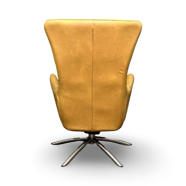 Hjort Knudsen 3072 Swivel Chair – Turo Kurkuma Gold Leather